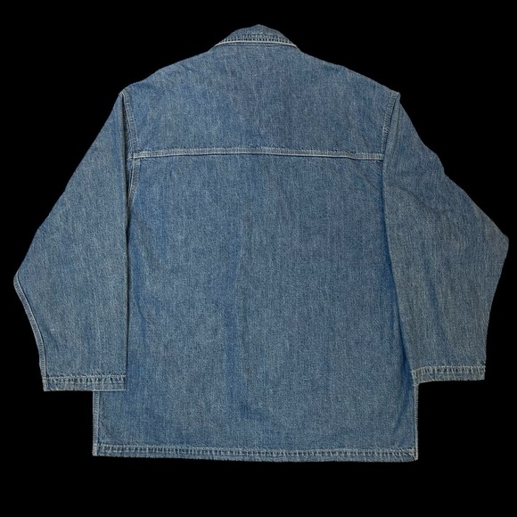 Vintage 90s Gap Denim Chore Barn Coat Jacket Men's XS American Workers Utility - Picture 4 of 9